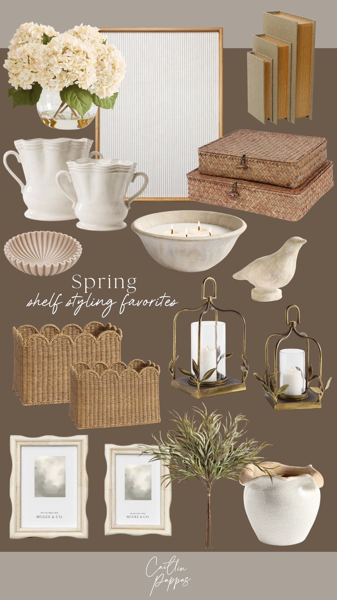 Spring shelf styling decor 🤍 Love these pretty candles, florals, baskets, and vases for shelf styling inspo! Neutral Home Decor 

#LTKSeasonal #LTKHome
