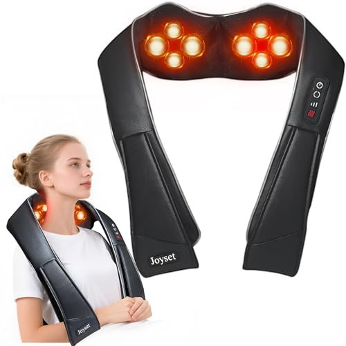 Joyset Neck Massager for Pain Relief Deep Tissue with Heat,Shiatsu Neck and Back Massager 4D Deep Kneading Massage for Shoulder,Gifts for Women Men Mom Dad Friend | Amazon (US)