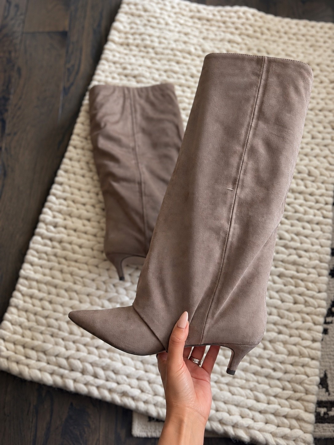 My new favorite fall boots & they’re only $50! The prettiest dark taupe with a sleek pointed toe + little kitten heel. They look way more expensive than they are & will be so good with denim, dresses & skirts all season.

fall boots - knee high boots - taupe boots - neutral boots - pointed toe boots - kitten heel boots - affordable fall fashion - fall shoes - women’s boots - fall outfit ideas - Target style

#LTKootd #LTKU #LTKWorkwear