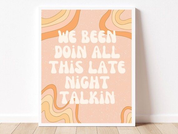 late night talking print | harry styles lyrics print | harry’s house print | 70’s print | ret... | Etsy (US)