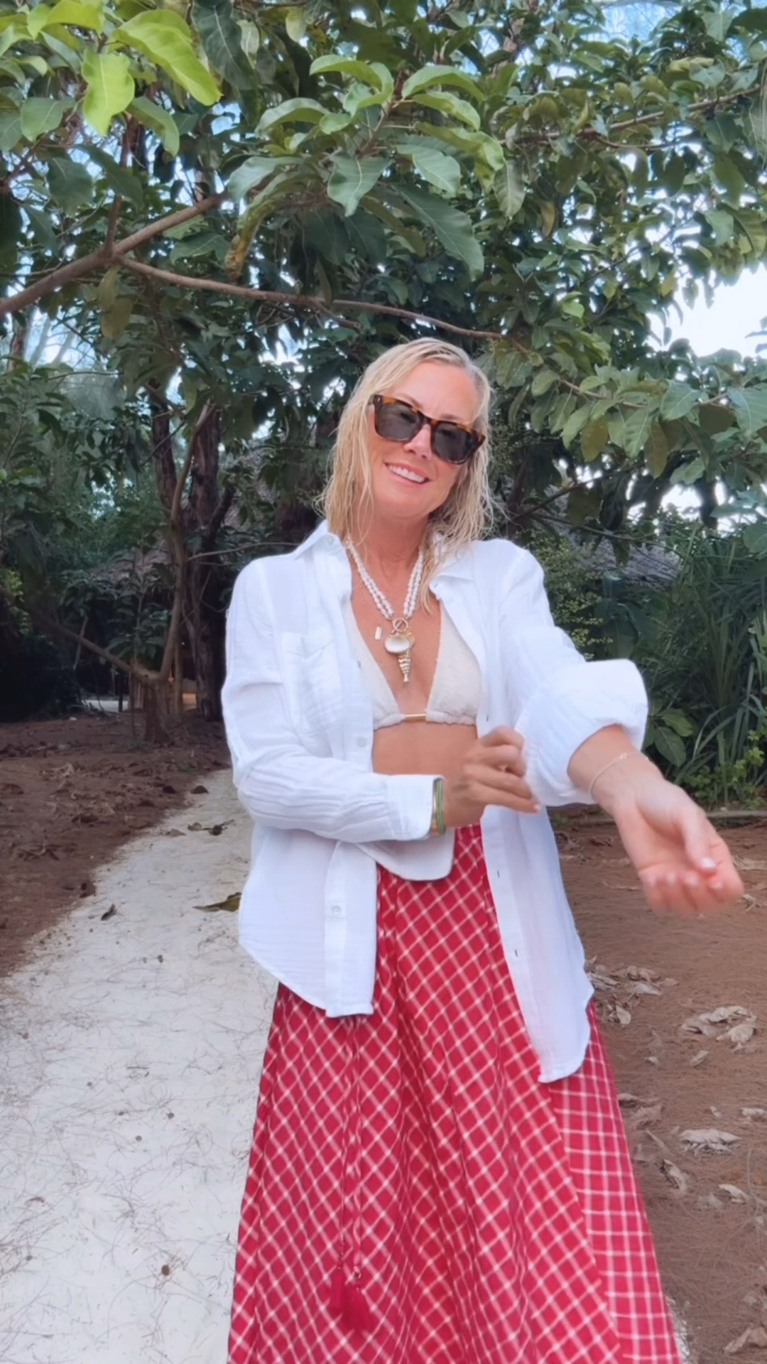 Love this swim set so much, I have it in multiple colors! So darling with this patterned maxi skirt.
Top: small
Swim: small
Skirt: xs

#LTKootd #LTKSwim #LTKOver40