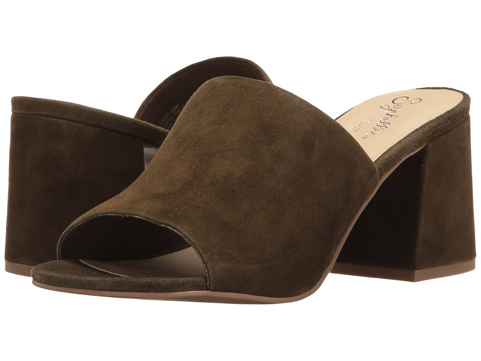 Seychelles Commute (Olive Suede) Women's Clog/Mule Shoes | 6pm