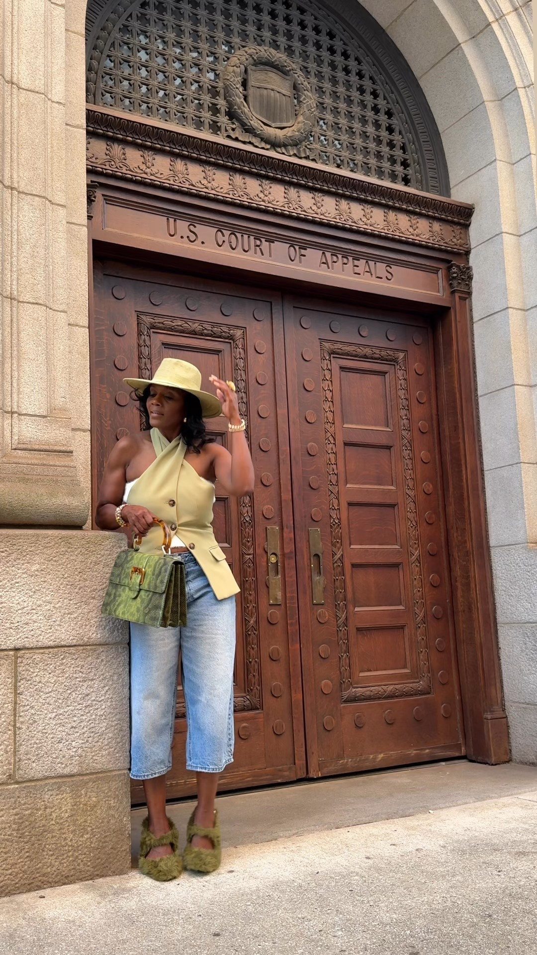 Life in greens! Vest comes in so many cute colors.   Wearing a medium.  