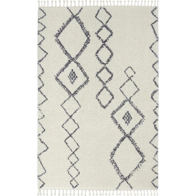 Nourison Diamond Trellis Shag DMT03 Indoor Area Rug | Target