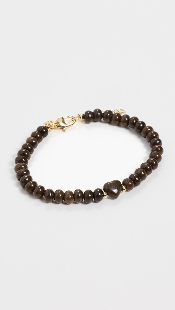 Puffy Beaded Heart Bracelet | Shopbop