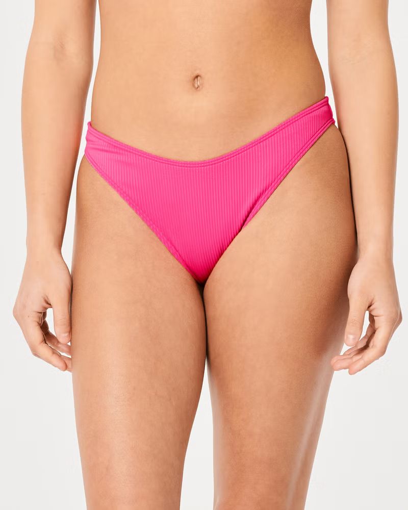Ribbed High-Leg Cheeky Bikini Bottom | Hollister (US)