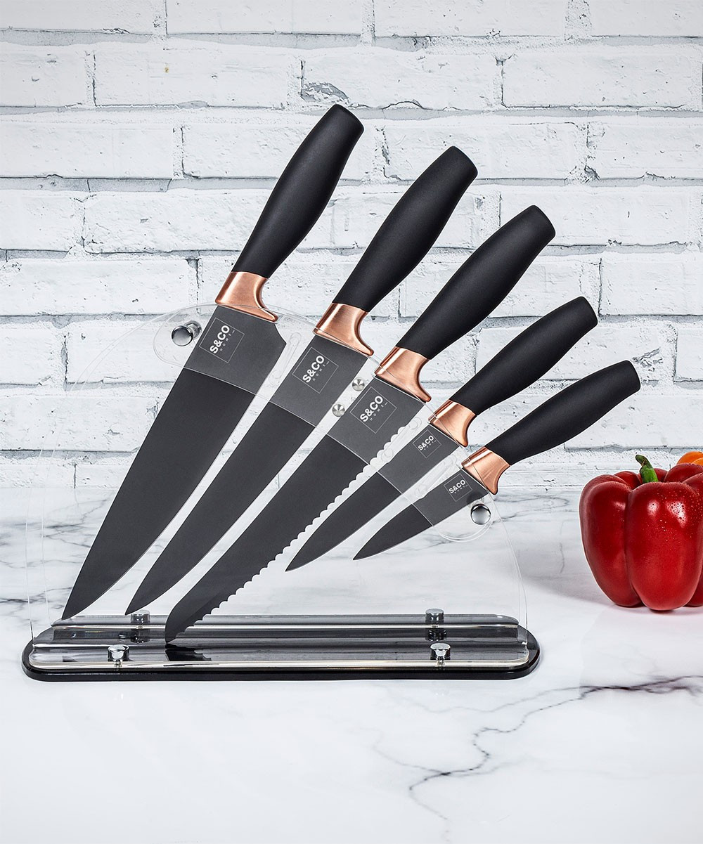 Safdie & Co. Inc. Knife Sets black - Matte Black Knife Set | Zulily