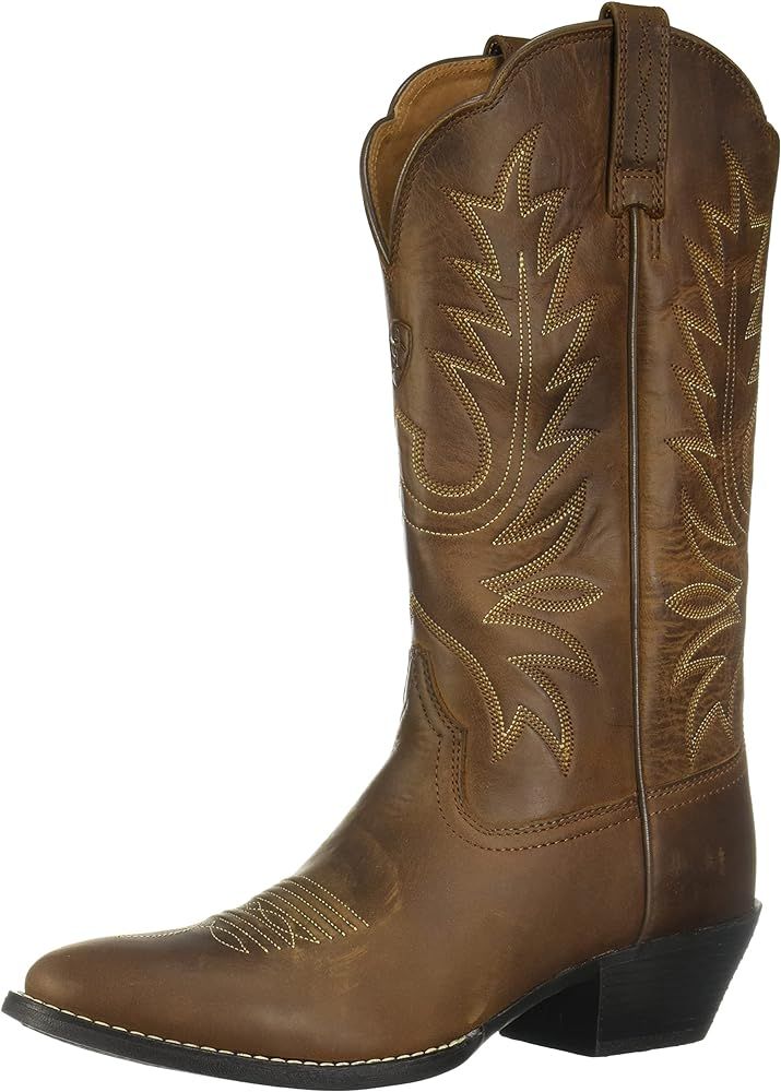 Heritage Round Toe Western Boots - Women’s Leather Cowgirl Boots | Amazon (US)