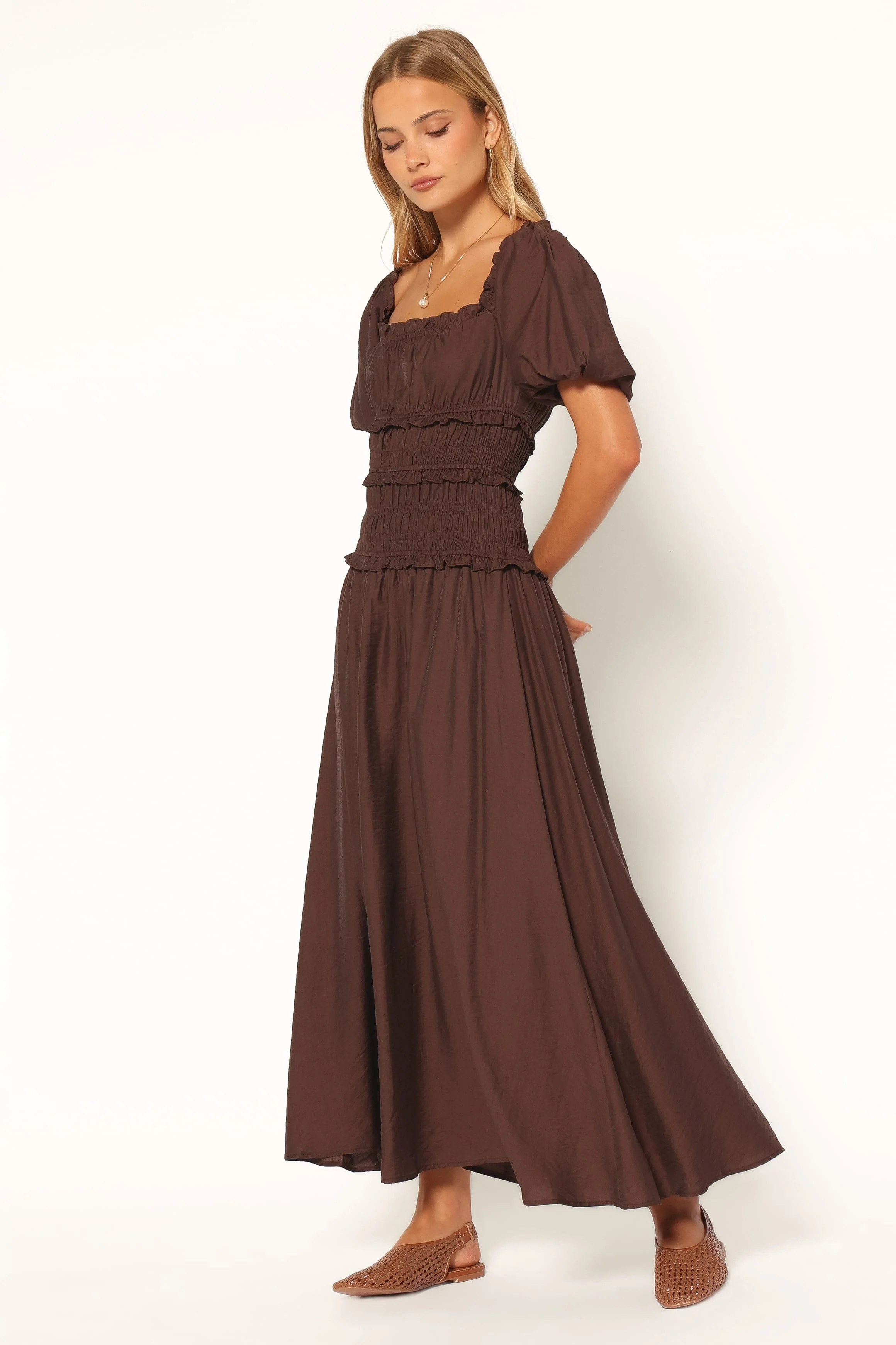 Doralee Maxi Dress - Brown | Petal & Pup (US)