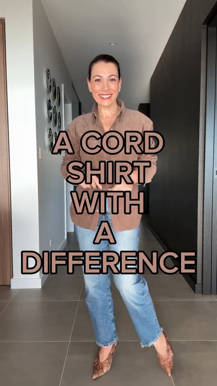 A lovely soft corduroy shirt with snap buttons and the option to add this elasticated strap to cinch in the waist line.

Comment LINK for the details.

#corduroyshirt #over50fashion #casualoutfitideas #over50influencer #over40fashion