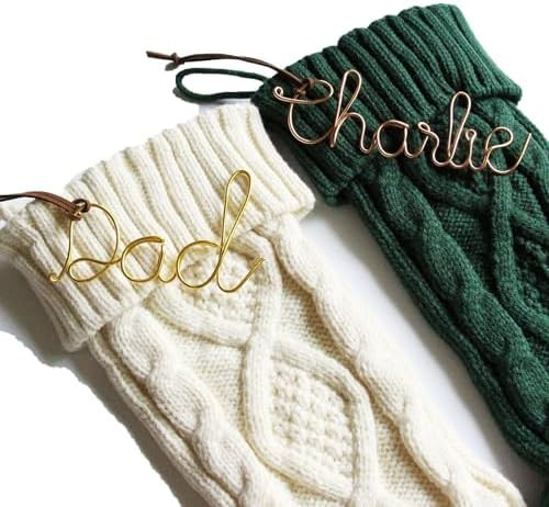 Personalized Wire Stocking Name Tags Christmas Hanging Name Gift Present Ornament tags Pendant De... | Amazon (US)