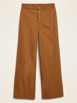 Extra High-Waisted Button-Fly Crop Wide-Leg Pants for Women | Old Navy (US)