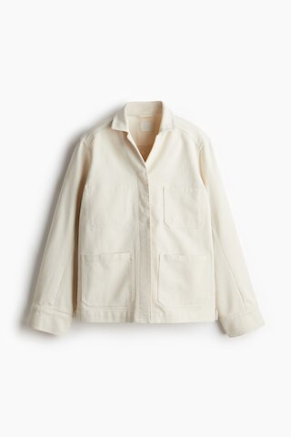 H & M - Twill Shacket - White | H&M (US, CA, MX)