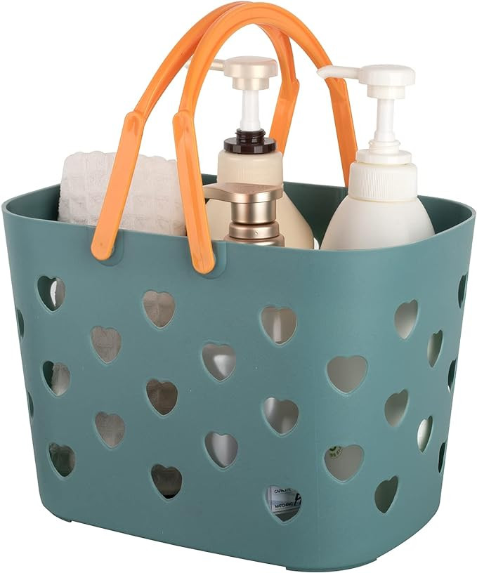 Anyoifax Portable Shower Caddy Tote Plastic Storage Basket with Handle Box Organizer Bin for Bath... | Amazon (US)