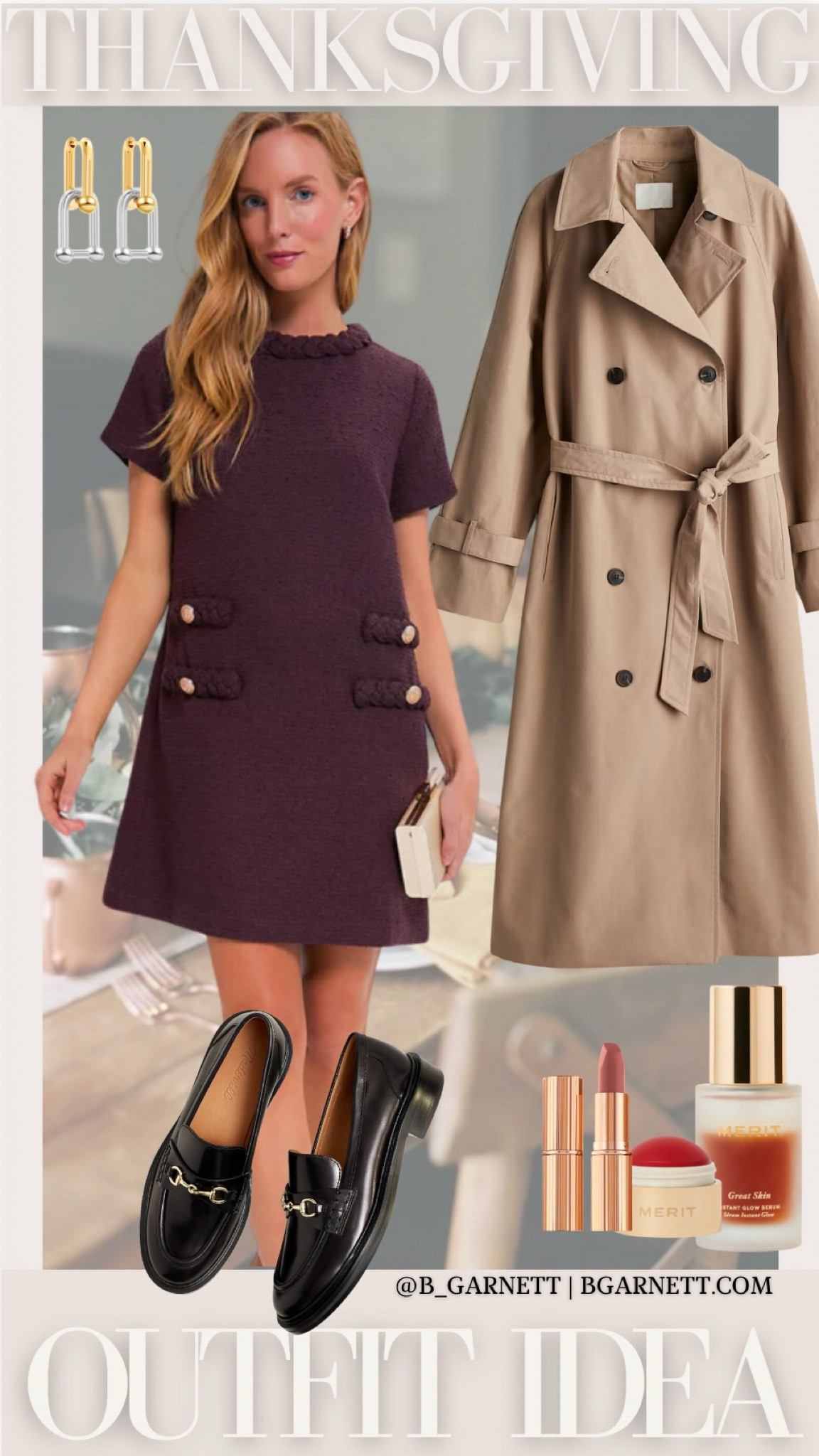 Thanksgiving outfit idea for her

Tuckernuck | Burgandy dress | fall outfit | thanksgiving outfits | chunky loafers | trench coat 

#LTKWorkwear #LTKSeasonal #LTKHoliday