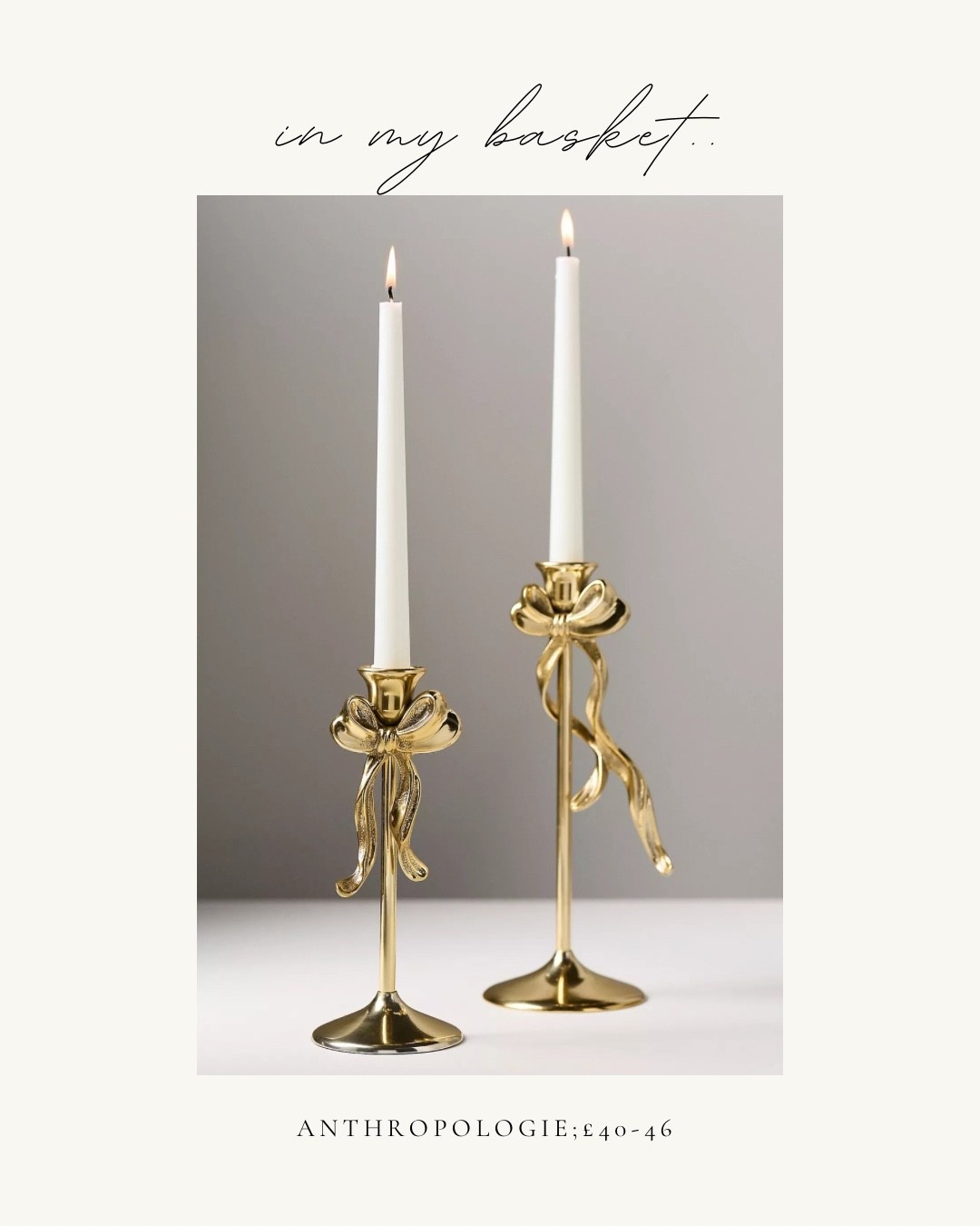 Erm.. hello 🎀

The most beautiful bow candlestick holders from Anthropologie! These are perfect for the festive season ✨


#LTKhome #LTKuk