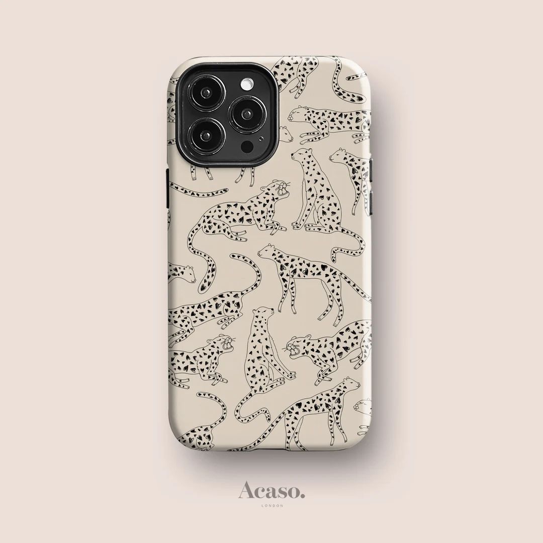 Cute Leopard Phone Case For iPhone 14, iPhone 13, iPhone 11, iPhone XR, iPhone SE and More Models... | Etsy (US)