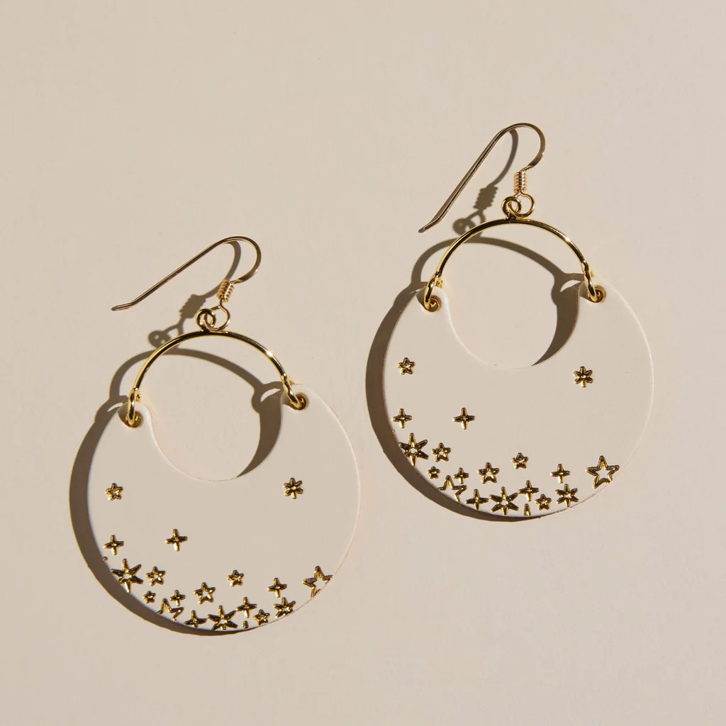 Ecru Starscape Ninas | Nickel and Suede