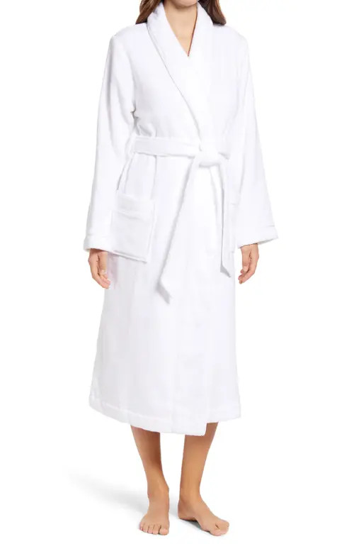Nordstrom Hydro Cotton Terry Robe in White at Nordstrom, Size Large | Nordstrom