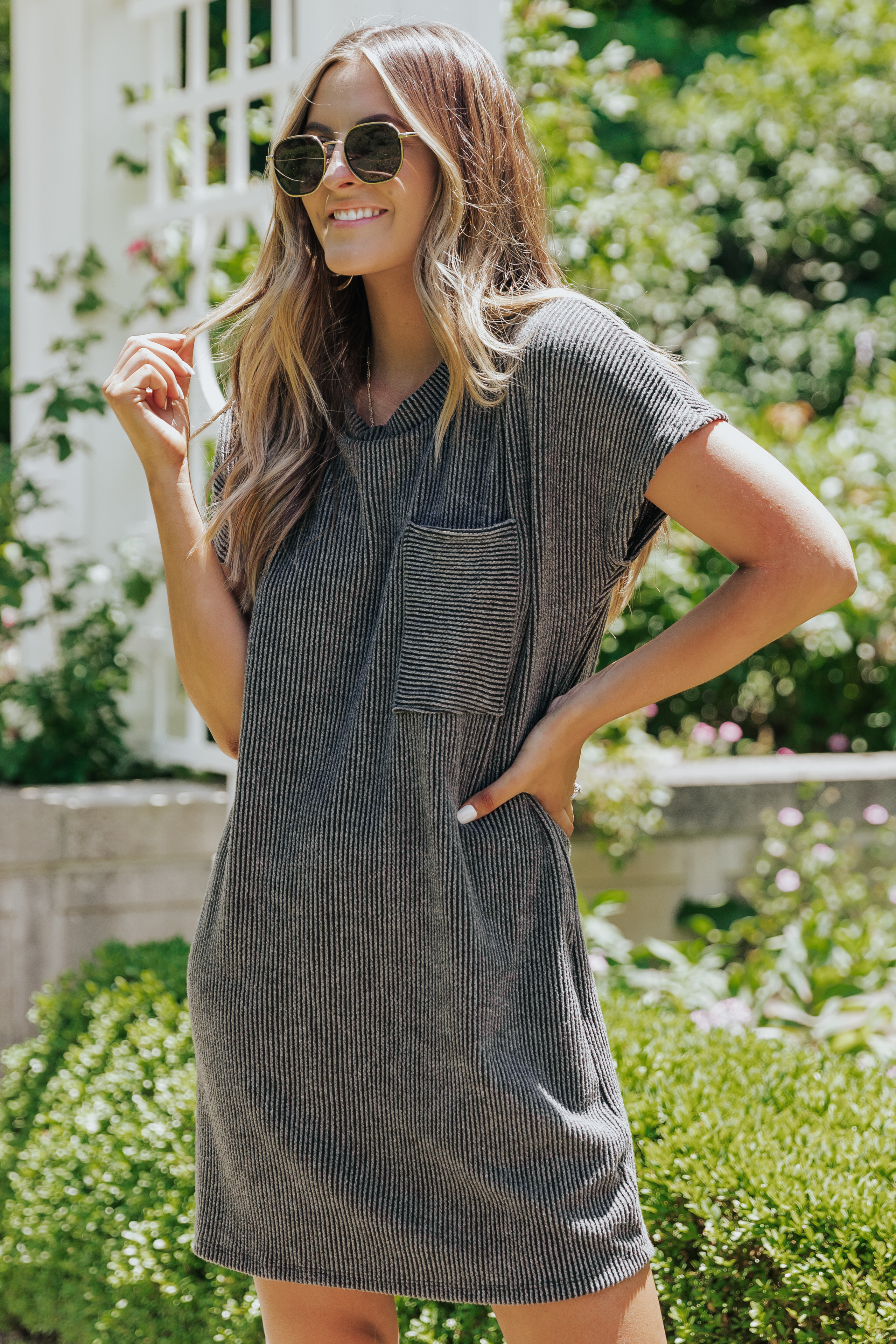 Remy Ribbed Pocket Tee Mini Dress | Magnolia Boutique