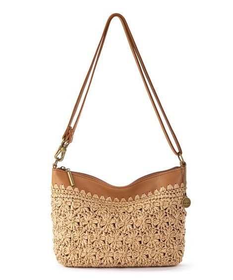 The Sak Taupe Primrose Straw Lumi Crochet Crossbody Bag | Zulily