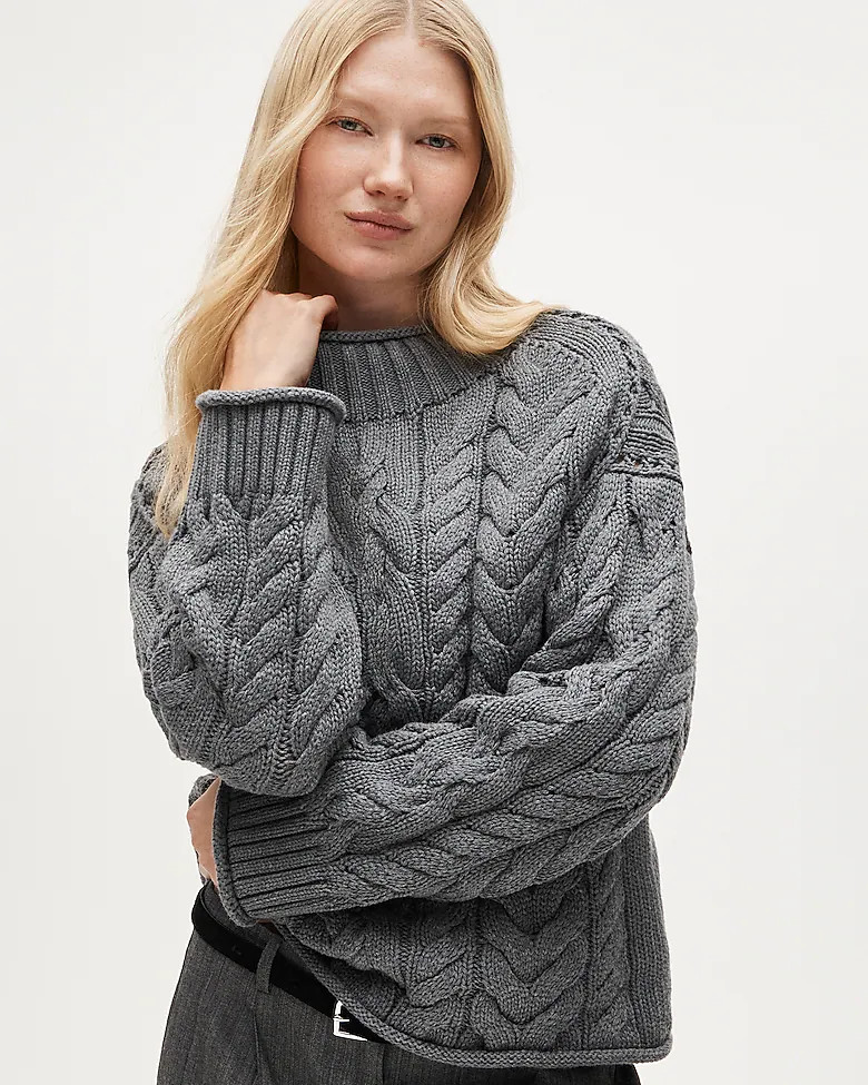 2025 Rollneck™ cable-knit sweater | J. Crew US