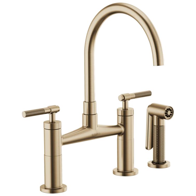 Litze® Bridge Faucet with Arc Spout and Knurled Handle | Wayfair North America