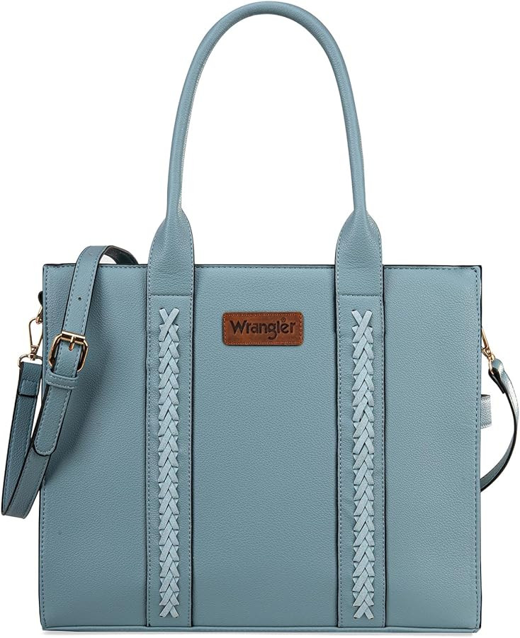 Wrangler Large Tote Bag Vintage Purse for Women Top-Handle Western Handbags with Strap | Amazon (US)
