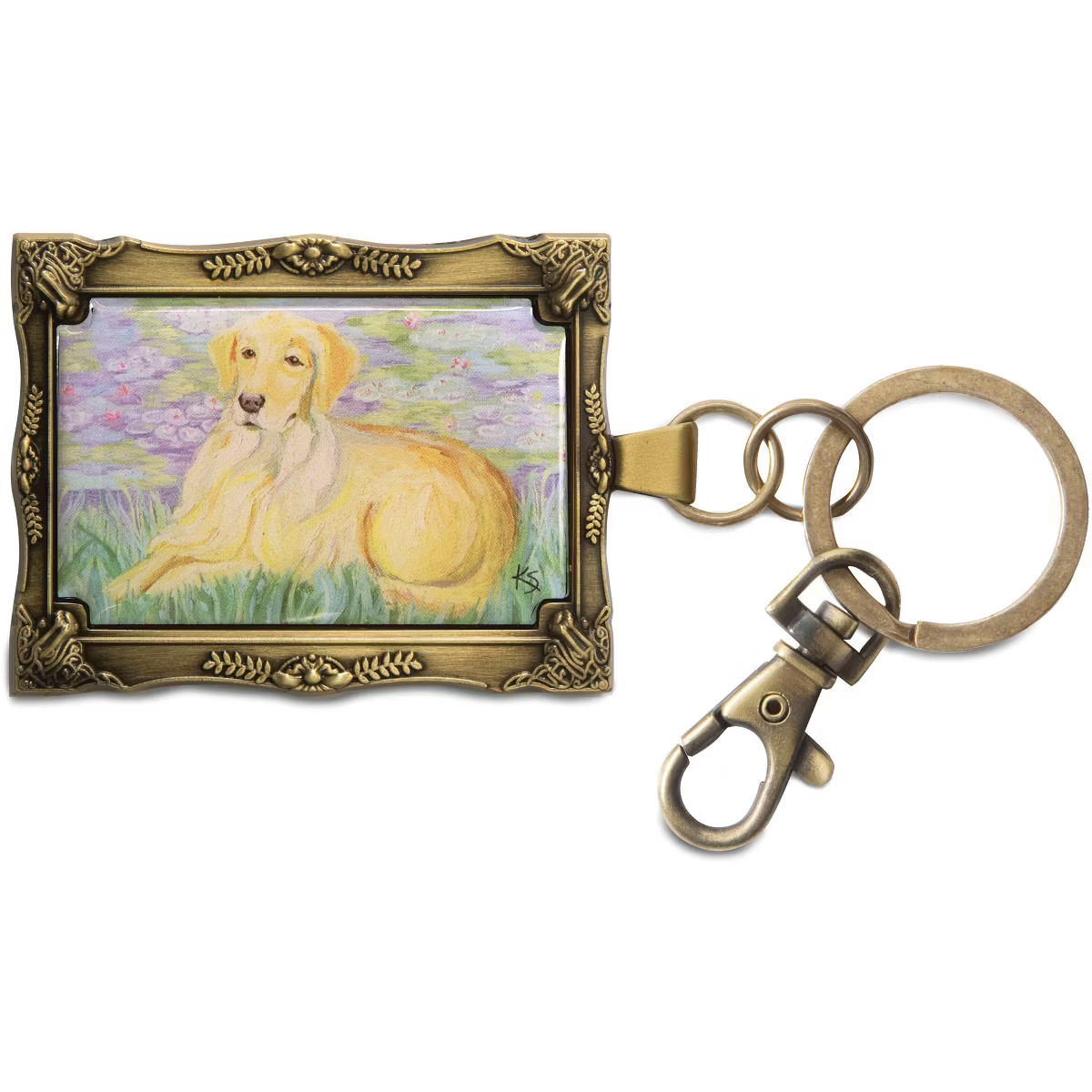 Pavilion Gift Company - Golden Retriever - Bonet - 2" x 2.75" Monet Dog Keychain - Bag Accessorie... | Target