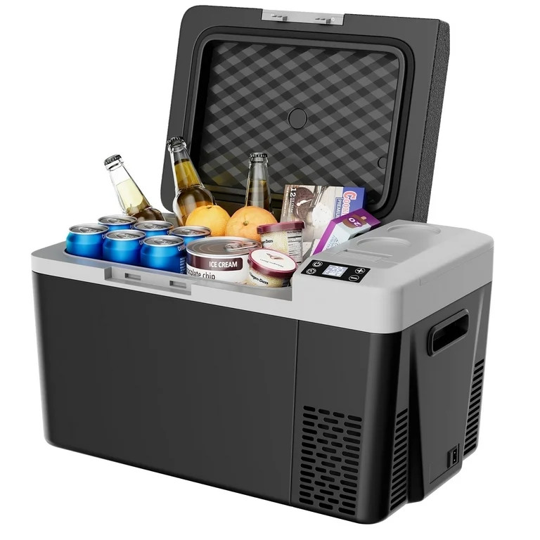 SIMZLIFE Electric 12V Car Fridge, 26Qt Portable, 12/24V DC & 110-240V AC, 7-50°C, Ideal for RV, ... | Walmart (US)