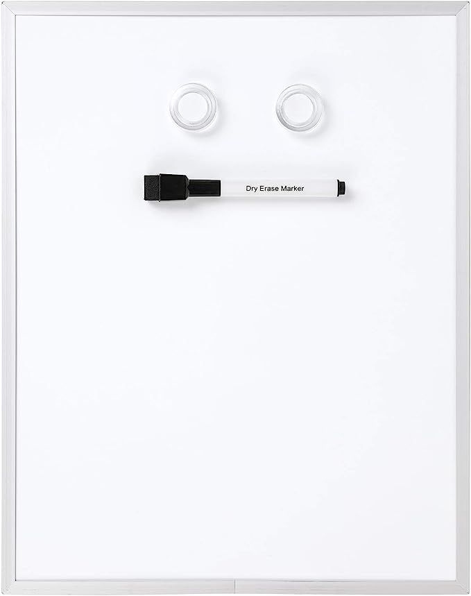 Amazon Basics Magnetic Dry Erase Board, aluminum frame, 11" x 14" | Amazon (US)