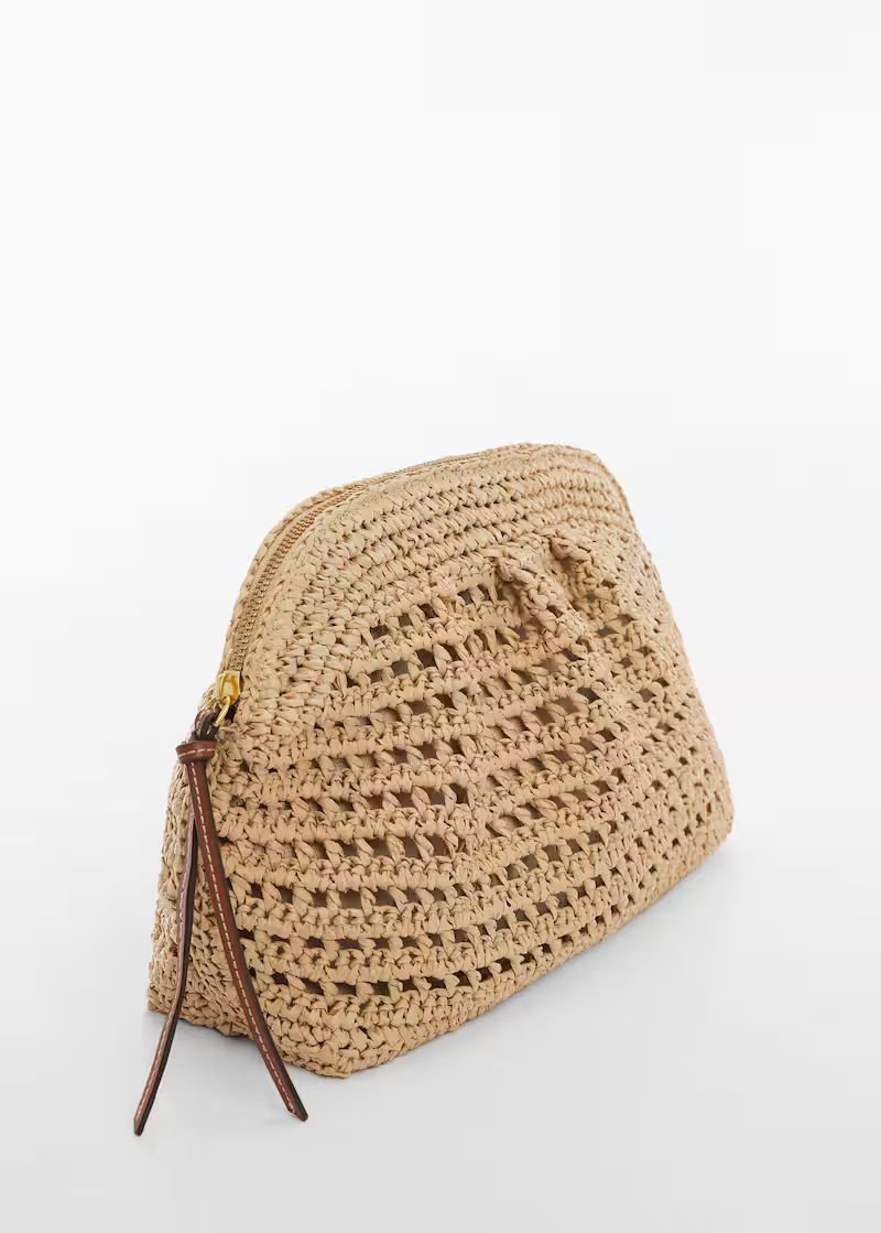 Sac porté main fibre naturelle -  Femme | Mango France | MANGO (FR)