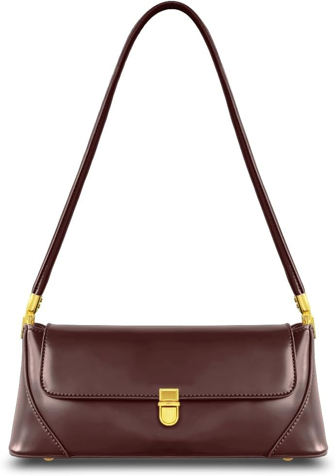 Shoulder Bag for Women Vintage Purses (Flat Bottom) | Amazon (US)