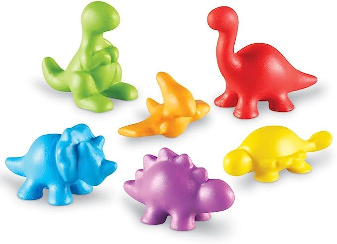 Learning Resources Back In Time Dinosaur Counters, Assorted Shapes and Colors, Set of 72, Ages 3+ | Amazon (US)