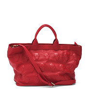 Made In Italy Leather Multi Skull Tote With Gold Hardware | Handbags | Marshalls | Marshalls