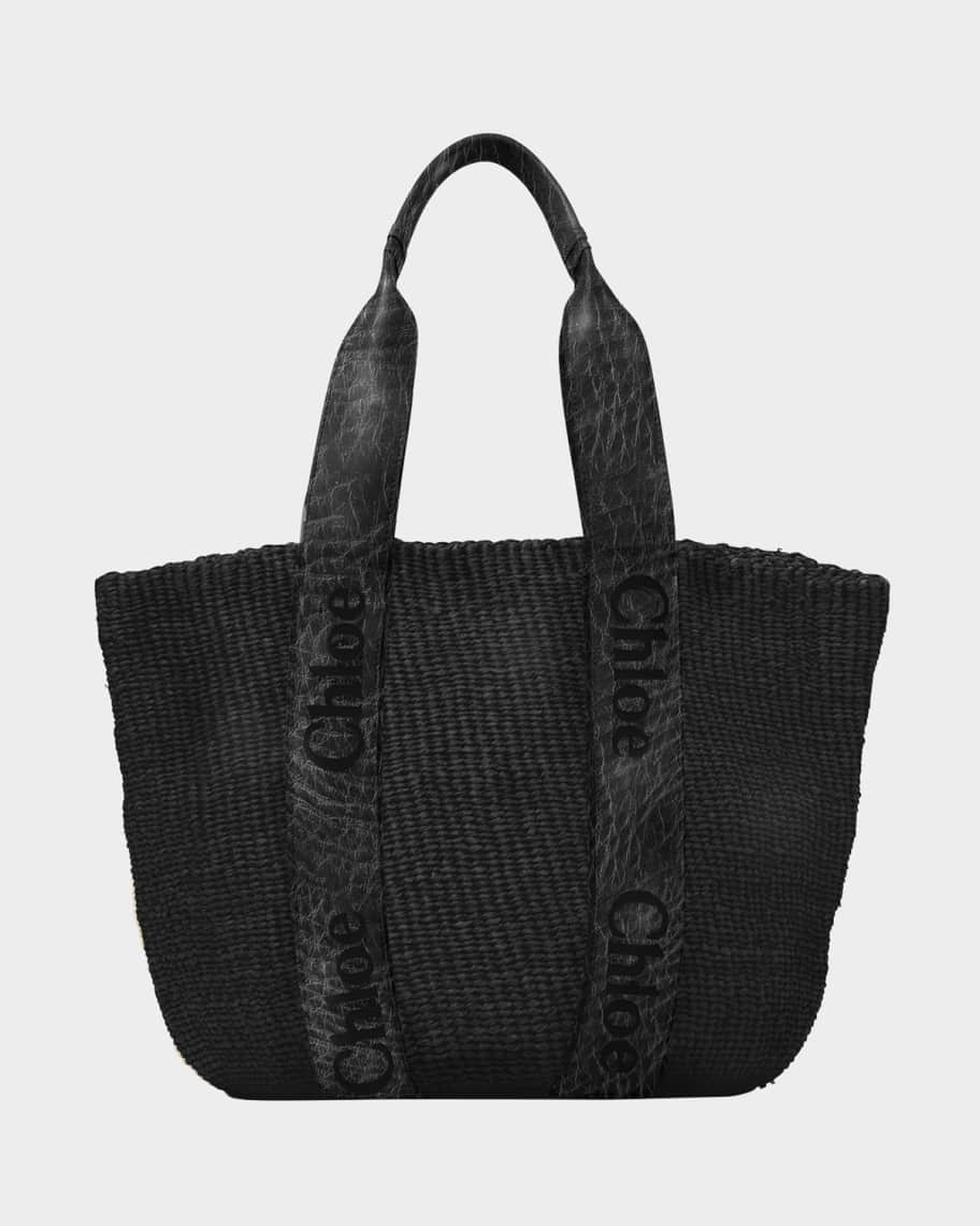 Chloe Woody Mifuko Basket Bag with Logo Webbing | Neiman Marcus
