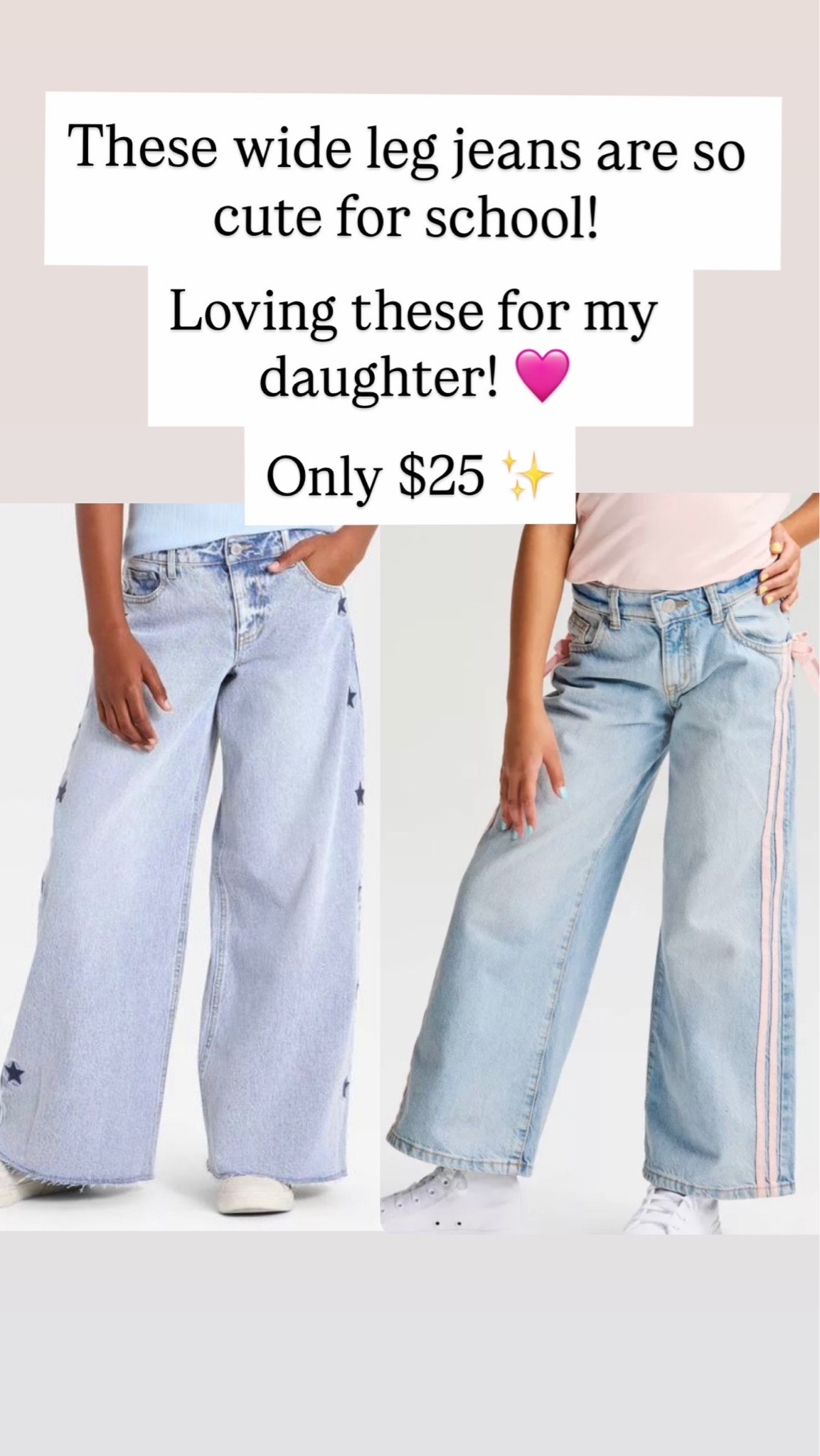 Cutest wide leg jeans for girls only $25

#LTKKids