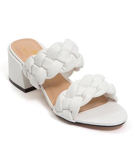 White Braid-Strap Twist Slide - Women | Zulily