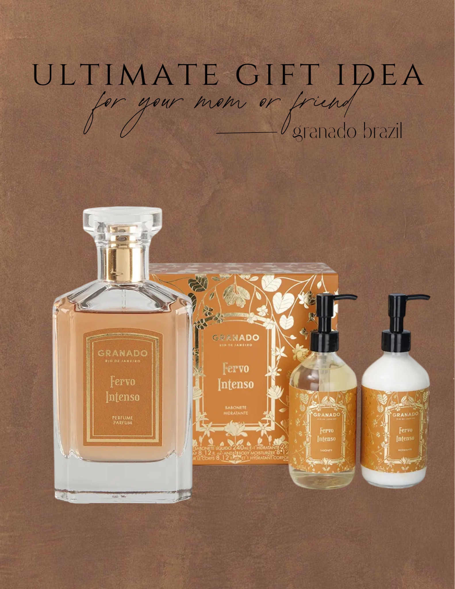 Still looking for a gift idea for that one person on your list? Look no further than Granado Brazil! They offer great gifts for ANYONE. Your mom, brother, mother in law, friend, etc. A perfume will be sure to impress and leave your gift being the one to remember! #granadobrazil #ad 

#LTKHoliday #LTKGiftGuide #LTKSeasonal