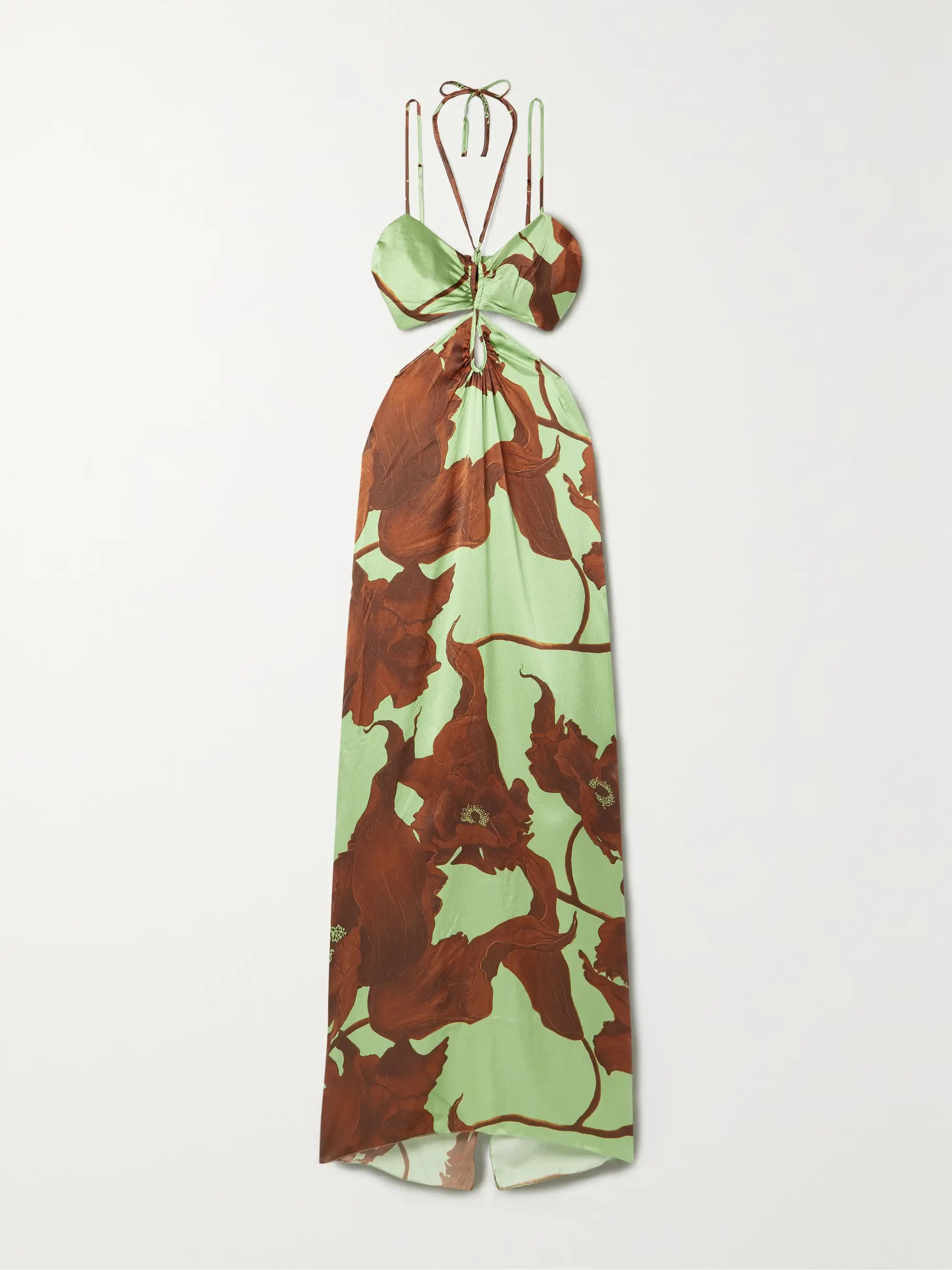 JOHANNA ORTIZGeataway to the Dooars printed cutout hammered-silk maxi dress | NET-A-PORTER (US)