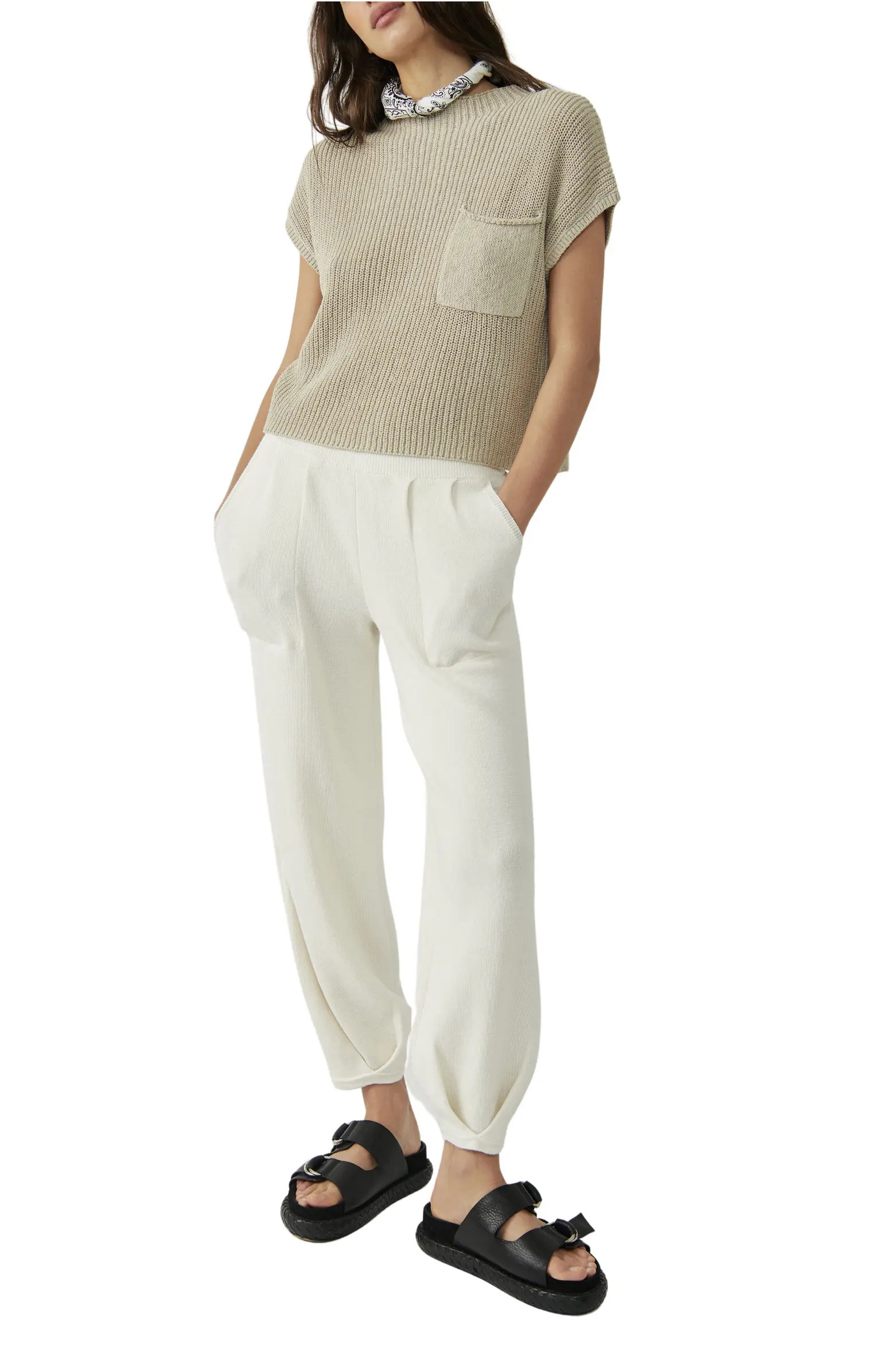 free-est Freya Short Sleeve Sweater & Pull-On Pants | Nordstrom