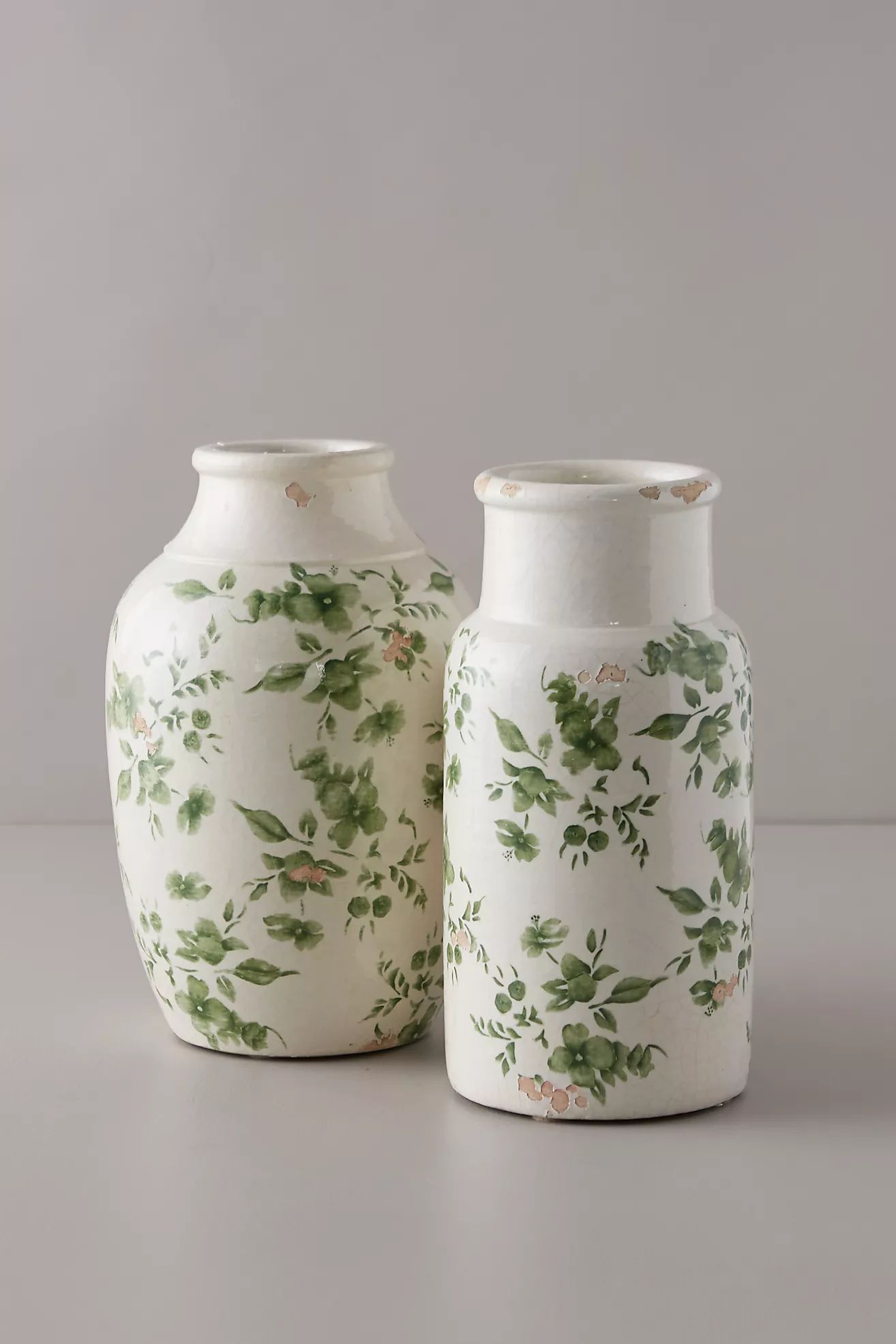 Green Chinoiserie Column Vase | Anthropologie (US)