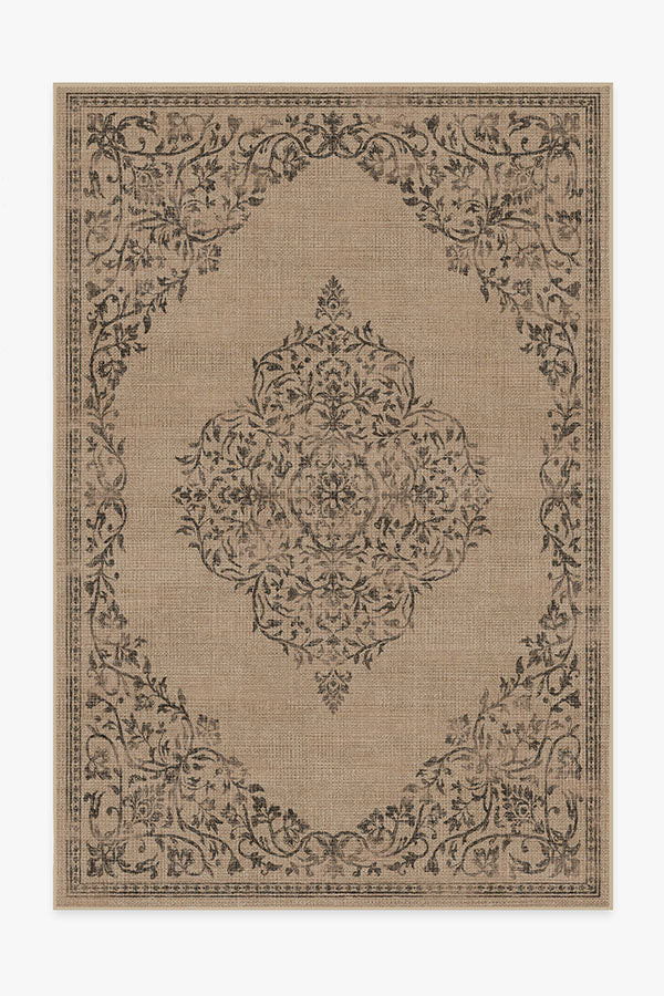 Florence Soft Black Re-Jute Rug | Ruggable | Ruggable