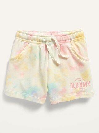 Logo-Graphic French-Terry Printed Pull-On Utility Shorts for Toddler Girls | Old Navy (US)