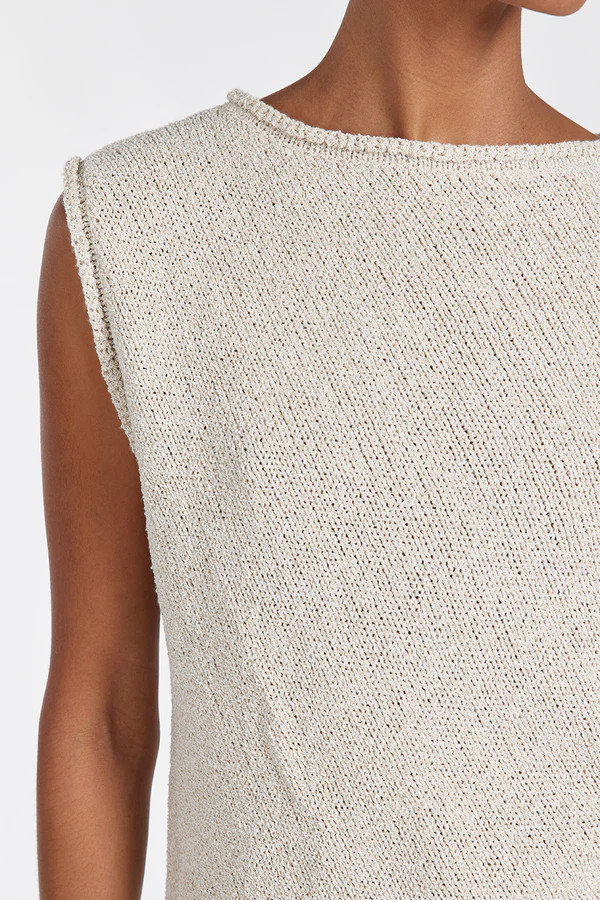 ALTHEA STONE ASYM KNIT TOP | DISSH