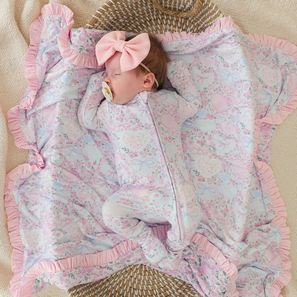 Valentine's Pink Baby Convertible Sleeper | Josephine | Posh Peanut