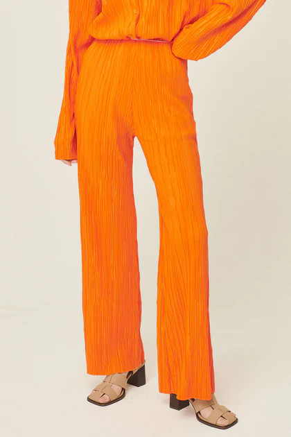 Maria Flared Leg Plisse Pants | Storets (Global)
