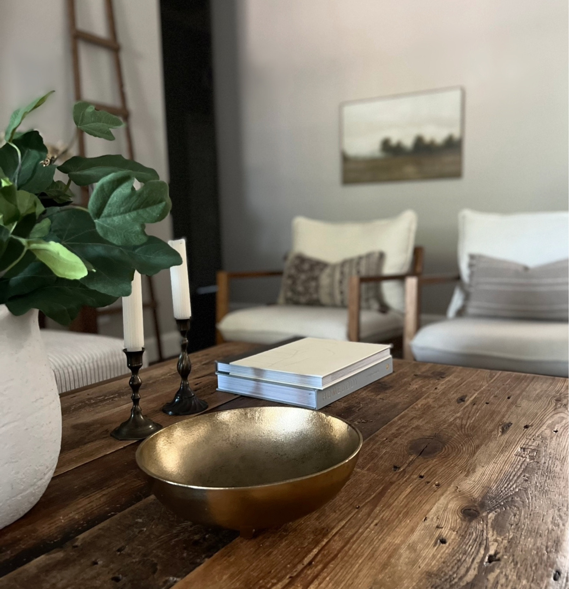 Favorite spring home decor and furniture finds from Target- faux fig leaf stems, cast metal gold bowl, Higgins sling back armchair, throw pillow, coffee table decor, living room, family room, den, modern farmhouse, cottage, modern organic, Studio McGee, Hearth & Hand, Magnolia, Threshold

#LTKhome #LTKstyletip #LTKFind