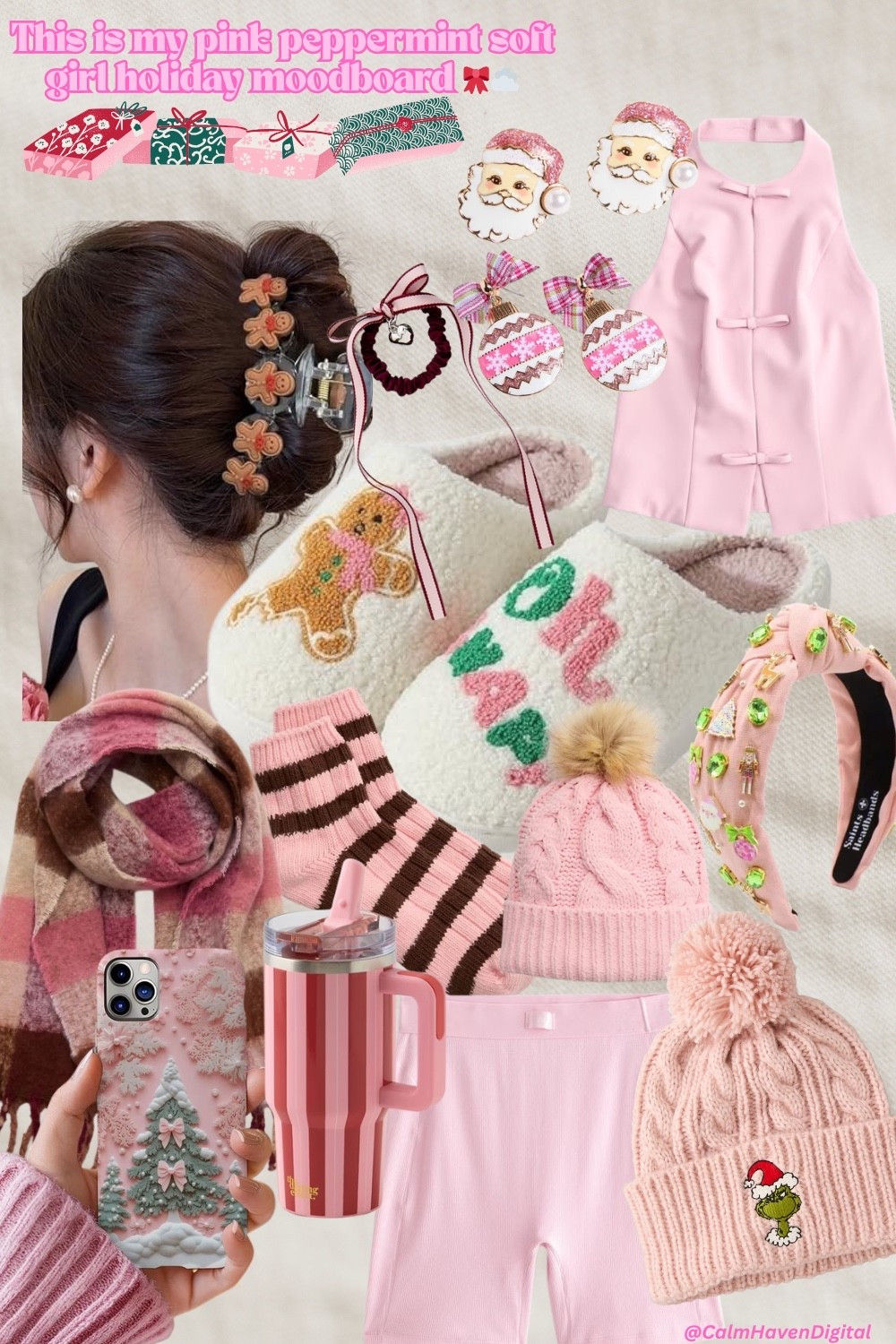 Pink peppermint holiday vibes only 🎄💗🍬 Cozy socks, fluffy hats, sparkle hair moments & gingerbread girl energy all winter long. If you’re living for soft girl Christmas aesthetic this season, everything is linked right here so you can shop the vibe 💞👇

#ltkholiday #ltkaesthetic #softgirlstyle #holidaymoodboard #pinkchristmas #gingerbreadgirl #cozygifts #ltkwinterfashion #ltkfinds

#LTKGiftGuide #LTKHoliday #LTKSeasonal