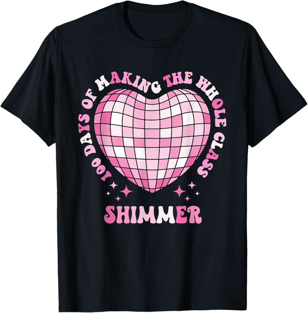 Disco Ball Teacher 100 Day Of Making The Whole Class Shimmer T-Shirt | Amazon (US)